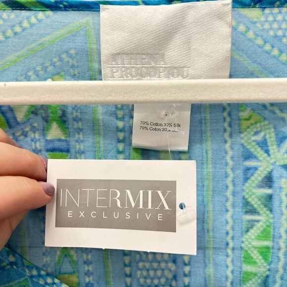 NWT Silk Athena Procopiou IntermixâKaftan Silk Blend Floral Pom PomsâOS - Picture 12 of 12